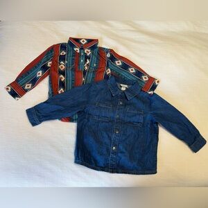 NWOT Wrangler | Cat & Jack | Bundle of Button Up Collared Dress Shirts | 18 mos